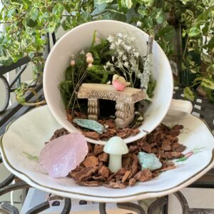 Vintage Tea Cup Secret Garden